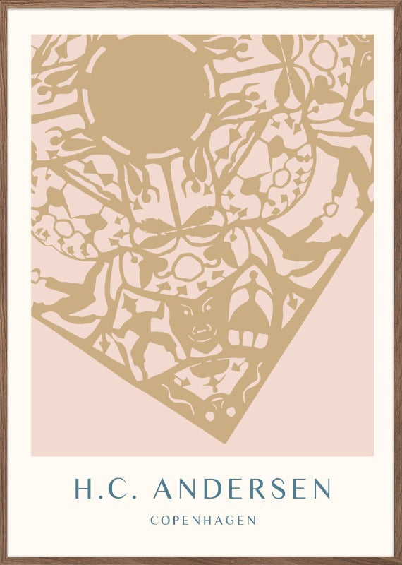 H.C. Andersen eventyr kunst plakat i dansk design