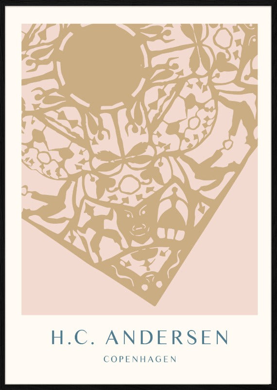 H.C. Andersen eventyr kunstplakat i dansk design