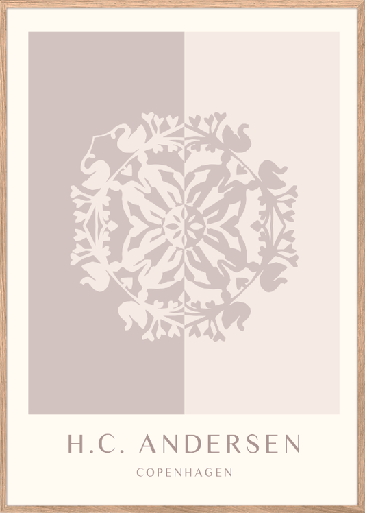H.C. Andersen papirklip kunst plakat i dansk design
