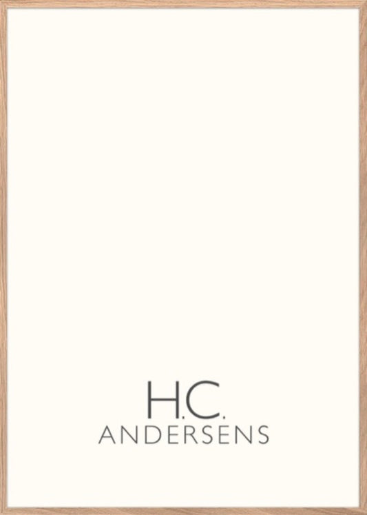 Lys Egetræsramme med ægte glas H. C. Andersens 50x70 